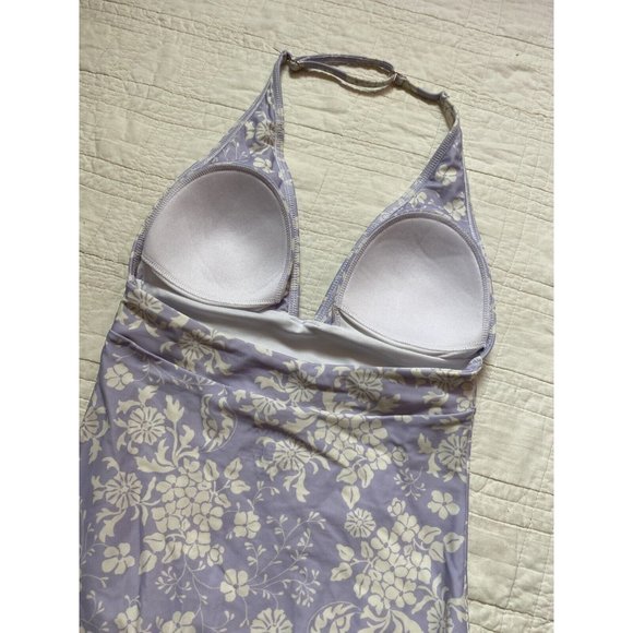 Summersalt Vintage Floral Halter Plunge One Piece Swim Bathing Suit Size 2 - Picture 5 of 10